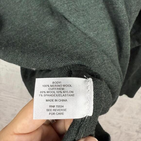 Orvis Mens 100% Merino Wool Sweater Green V-Neck Pullover Long Sleeve Size XXL - Picture 5 of 8